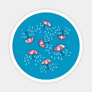 Raining Umbrellas Pattern Magnet